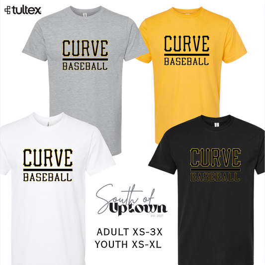 CURVE Baseball Tee