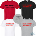 West Branch Volleyball Shortsleeve/Longsleeve